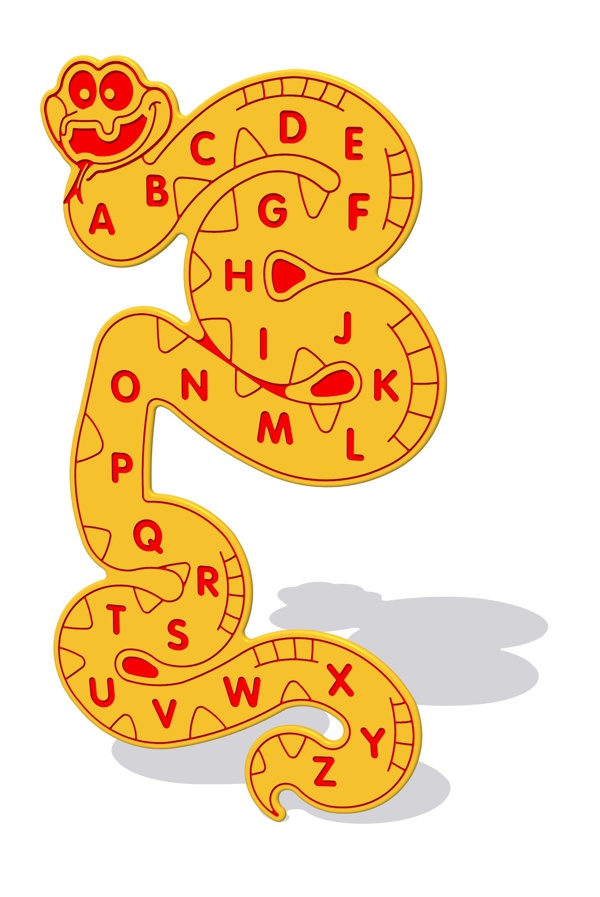 Alphabet Snake Wall Play Panel